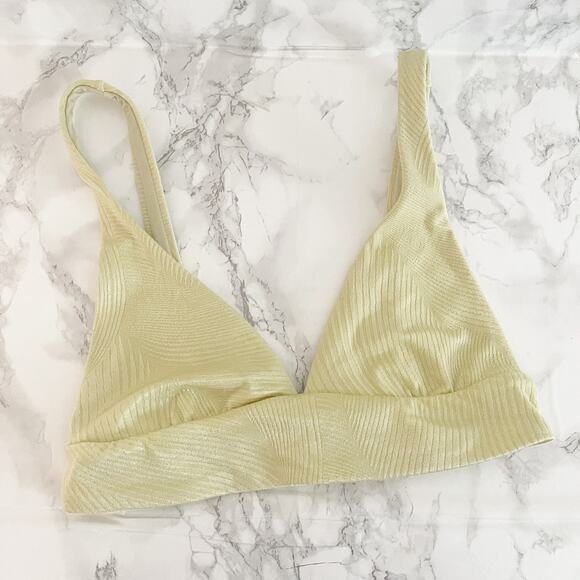 IMSY Claire Triangle Bikini Top Butter Yellow XS - Picture 3 of 6